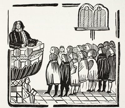 Videre, og flere forferdelige advarsler fra Gud, illustrasjon fra Chap-books of the Eighteenth Century av John Ashton, pub. 1882 av English School