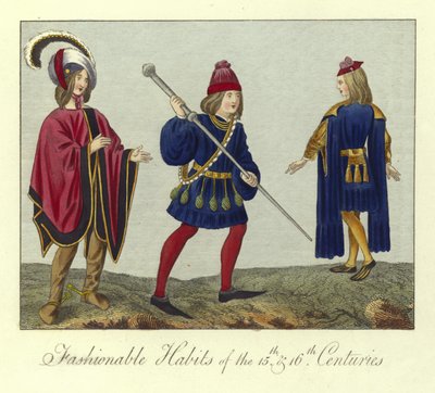 Fasjonable vaner fra det 15. og 16. århundre av English School