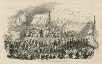 Far Theobald Mathew administrerer løftet i London av English School