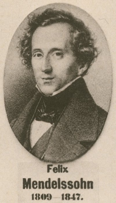 Felix Mendelssohn (gravyr) av English School