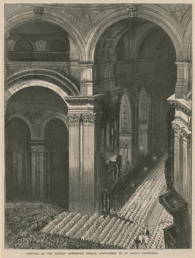 Festival of London Gregorian Choral Association i St Pauls Cathedral av English School