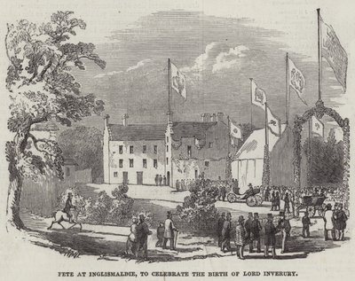 Fee på Inglismaldie, for å feire fødselen til Lord Inverury (gravering) av English School