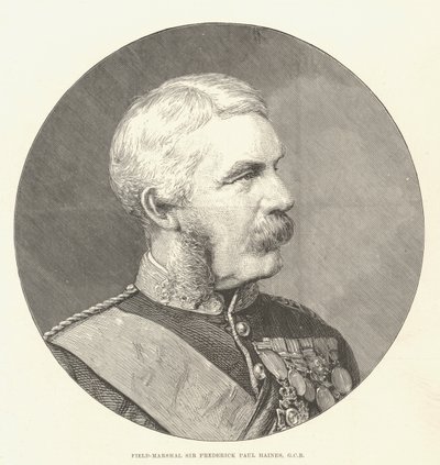 Feltmarskalk Sir Frederick Paul Haines, GCB (gravering) av English School