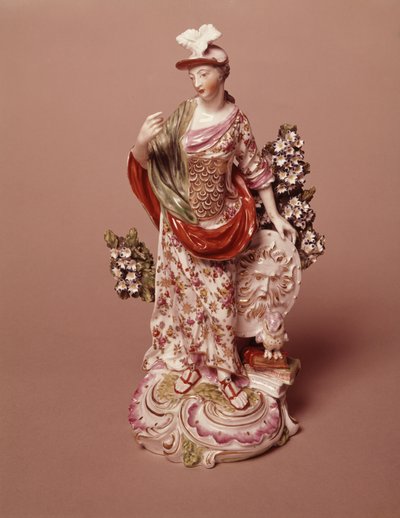 Figur av gudinnen Athena, Derby Porcelain Works, ca. 1800 (porselen) av English School