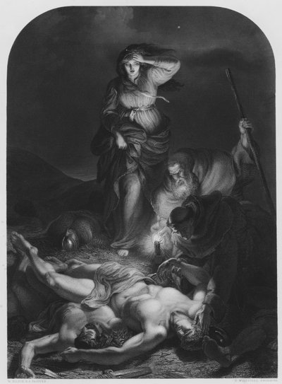 Finne kroppen til Harold, fra bildet i Vernon Gallery av English School