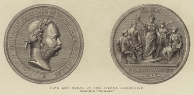 Kunstmedalje for Wien-utstillingen (gravering) av English School