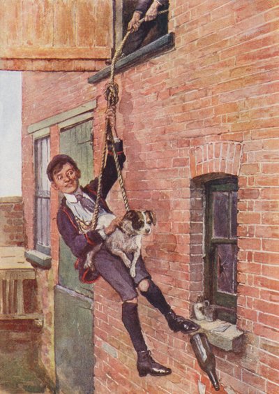 Brannøvelse (litho i farge) av English School