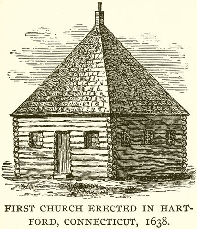 First Church reist i Hart-Ford, Connecticut, 1638 av English School