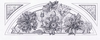 Blomsterdesign, fra The Magazine of Art 1893, Cassell and Company, 1893 av English School