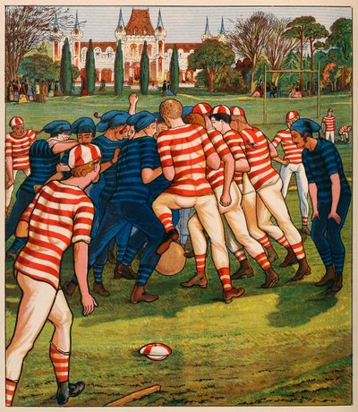 Fotball, fra British Sports and Games, pub. C. 1880. av English School