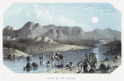 Fords of the Kishon (farget gravering) av English School
