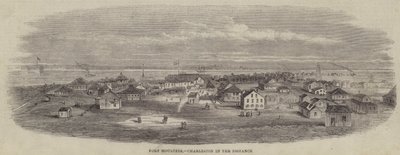 Fort Moultrie, Charleston i det fjerne (gravering) av English School