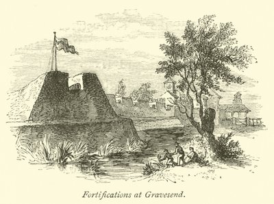 Festningsverk ved Gravesend av English School