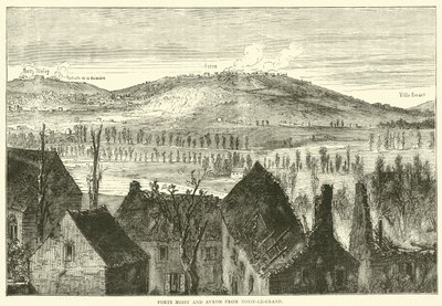 Fortene Noisy og Avron fra Noisy-le-Grand, januar 1871 av English School