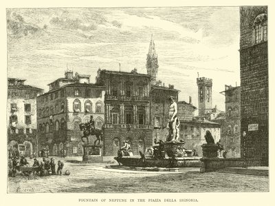 Neptunfontenen på Piazza della Signoria av English School