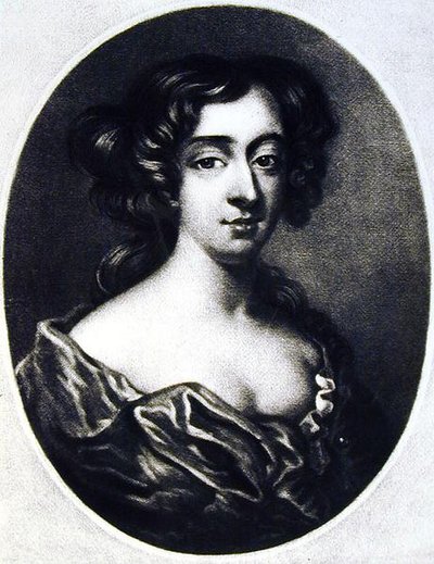 Frances Teresa Stuart (1647-1702) hertuginne av Richmond, illustrasjon fra Portraits of Characters Illustrious in British History gravert av Richard Earlom (1743-1822) og Charles Turner (ca. 1775-1857) av English School