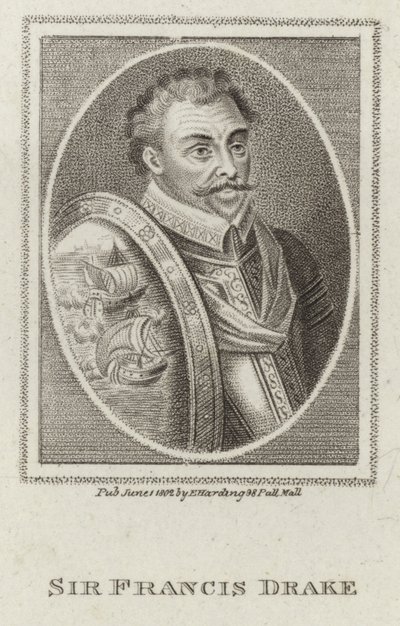 Francis Drake (gravering) av English School
