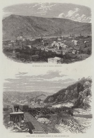 Franklin Petroleum Oil Works (gravering) av English School