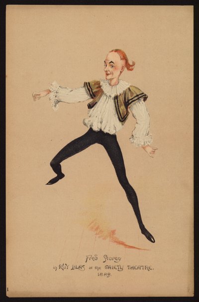 Fred Storey , engelsk skuespiller og danser (farge litho) av English School