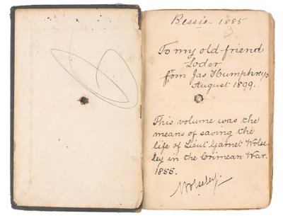 Fransk og engelsk grammatikkbok som tilhører løytnant Garnet Joseph Wolseley (bok) av English School