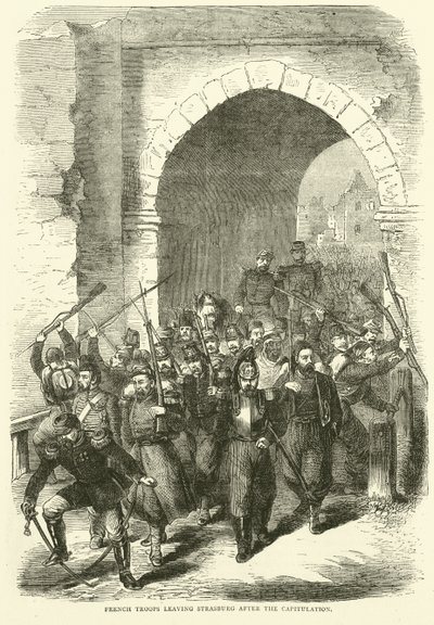 Franske tropper forlot Strasburg etter kapitulasjonen, september 1870 av English School