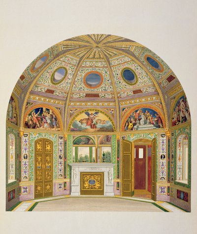 Freskedekorasjon i sommerhuset til Buckingham Palace, fra The Decorations of the Garden Pavilion in the Grounds of Buckingham Palace av Ludwig Gruner (1801-82) og Anna Brownell Jameson (1794-1) av English School