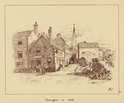 Friargate i 1882 (lito) av English School