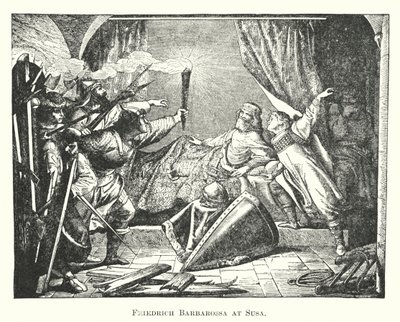 Friedrich Barbarossa ved Susa (gravering) av English School