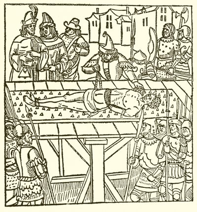Fra Lydgates Fall of Princes, 1494 av English School