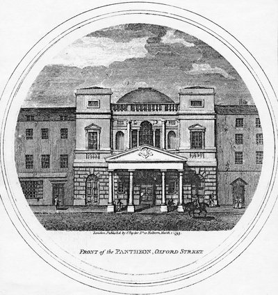 Foran Pantheon, Oxford Street, 1795 av English School