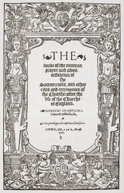 Frontispice, The Book of Common Prayer, 1549 av English School