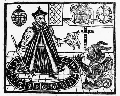 Frontispice av The Tragicall History of the Life and Death of Doctor Faustus, av Christopher Marklin, ca. 1616 av English School