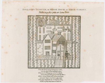 Frontispice til Hollands Leaguer, 1632. Paris Garden av English School