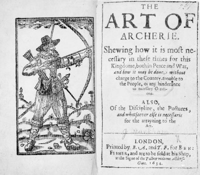 Frontispice til "The Art of Archery" av English School
