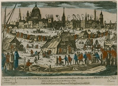 Frostmesse på Themsen, 1814 av English School