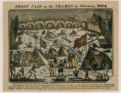 Frostmesse på Themsen, 1814 av English School