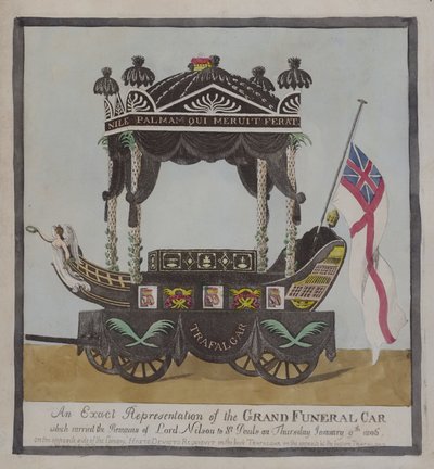 Begravelsesbil som fraktet restene av admiral Lord Nelson til St Paul
