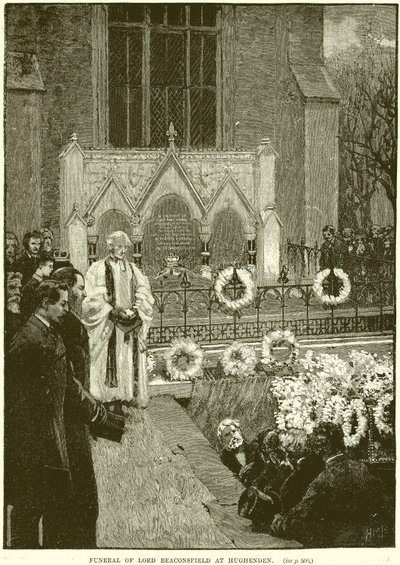 Begravelse av Lord Beaconsfield på Hughenden av English School