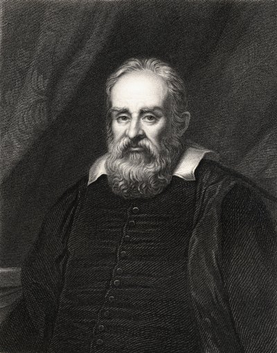 Galileo Galilei (1564-1642) fra The Gallery of Portraits, publisert 1833 av English School
