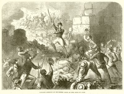 Galant oppførsel av Sir Sidney Smith ved Siege of Arce av English School