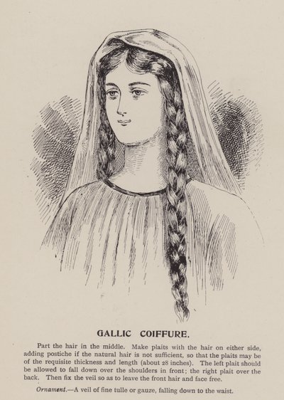 Gallisk frisyre (gravering) av English School