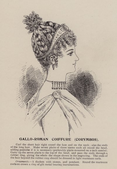 Gallo-romersk frisyre, Corymbos (gravering) av English School
