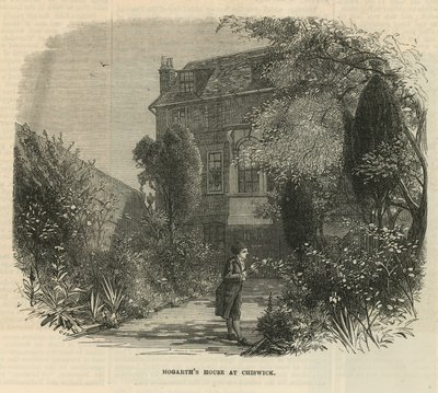 Hage ved huset til William Hogarth av English School