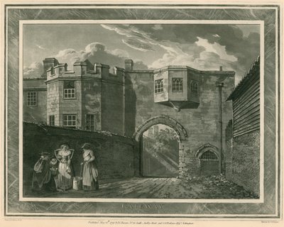 Porten til det gamle palasset i Richmond, Surrey av English School