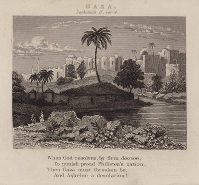 Gaza, Zephaniah II, ver 4 (gravering) av English School