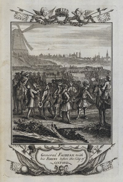 General Fairfax med sine styrker før byen Oxford (gravering) av English School