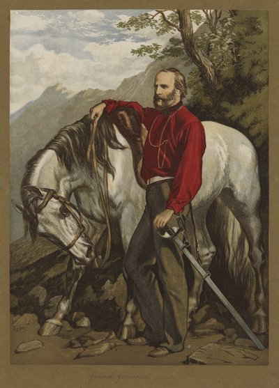 General Garibaldi (fargelitografi) av English School