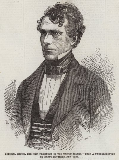 General Pierce, USAs nye president (gravering) av English School