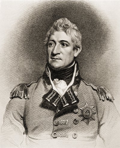 General Sir Thomas Picton (1758-1815) (litho) av English School