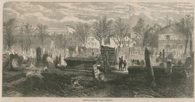 Generell utsikt over Bunhill Fields gravplass av English School